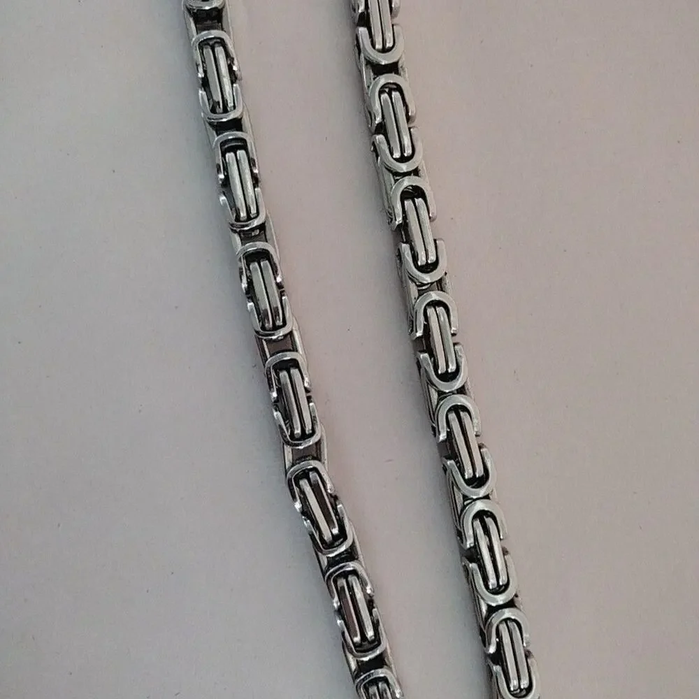 Silver Tone Chain Necklace Chunky Heavy Link 23 In Bold Statement Jewelry